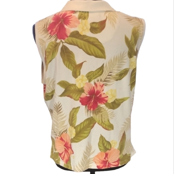 Caribbean Joe 1/4 Button Sleeveless Jersey - Picture 2 of 5